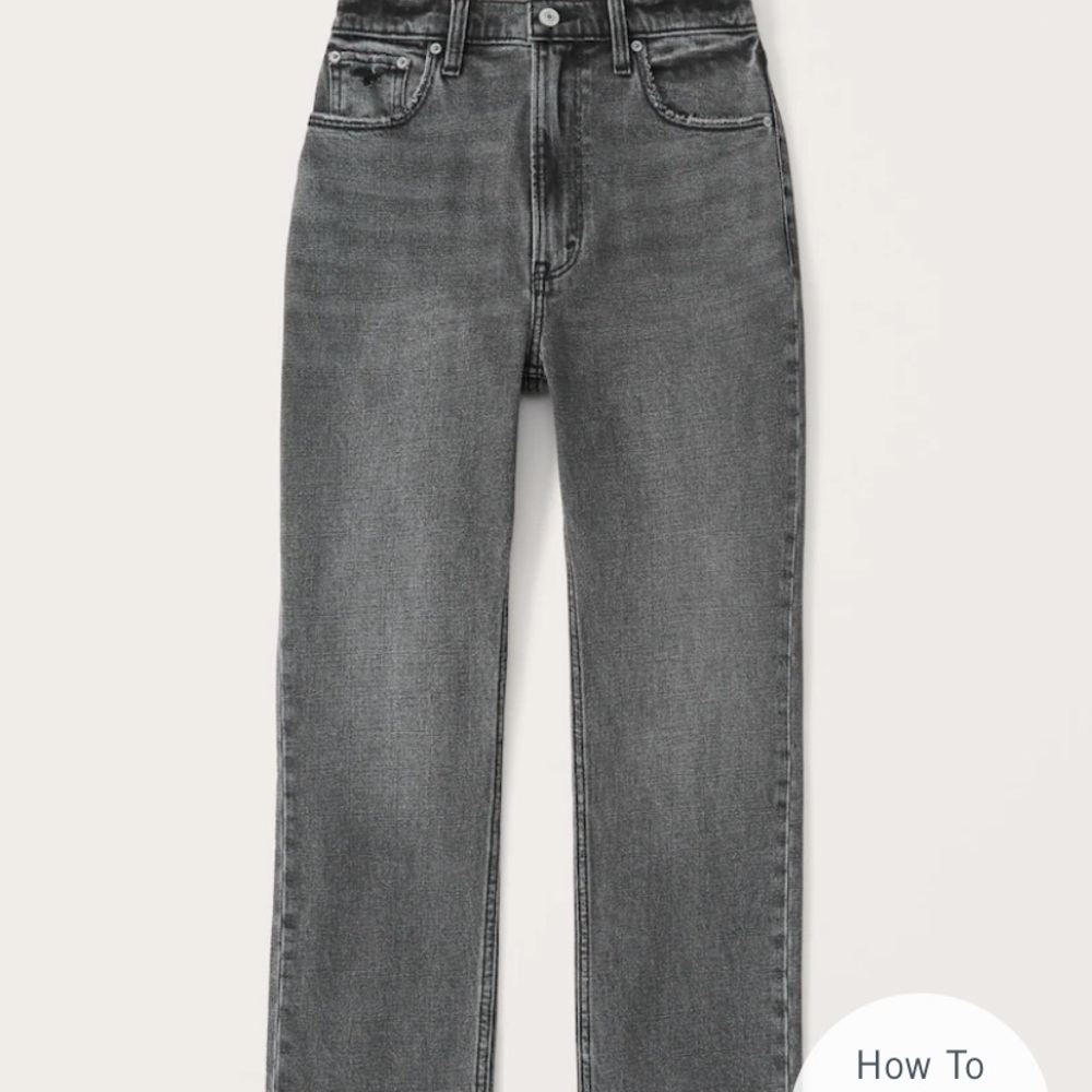 Abercrombie Ultra high rise straight ankle jeans size 26L